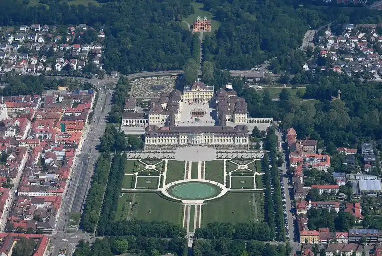 Stadt Ludwigsburg von Oben
