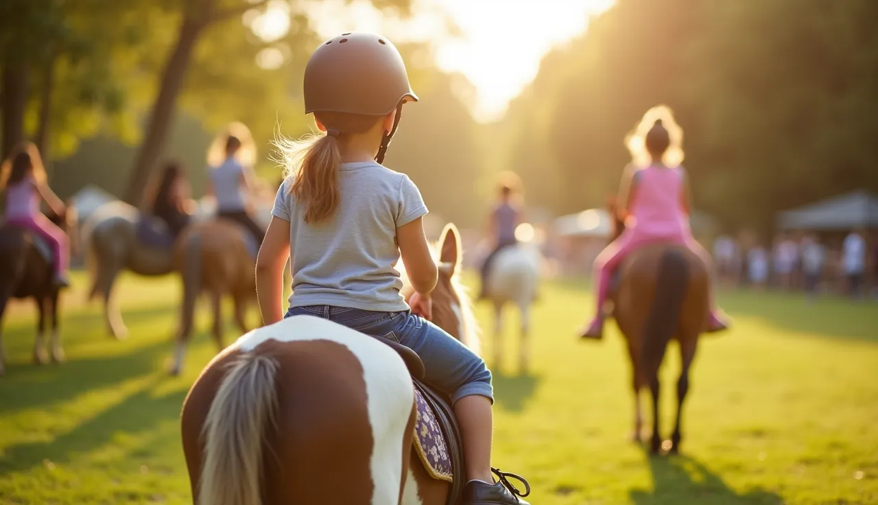 Ludwigsburger Pferdemarkt Ponyreiten fuer Kinder