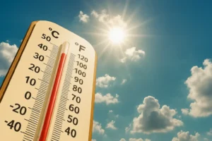 Hitze-Check Thermometer unter Sonne