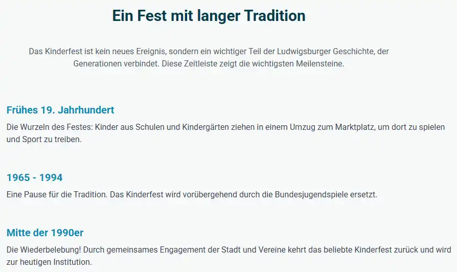 Kinderfest Ludwigsburg Geschichte
