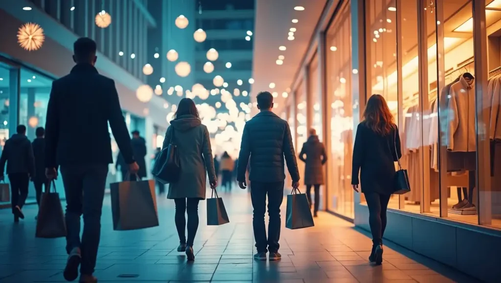 Online Marketing Leitfaden Menschen beim Shoppen