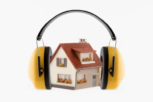 Schalldämmung mini-Haus mit lärmschutz Kopfhörern