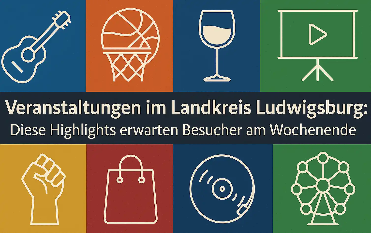 Illustration Veranstaltungen am Wochenende in Ludwigsburg