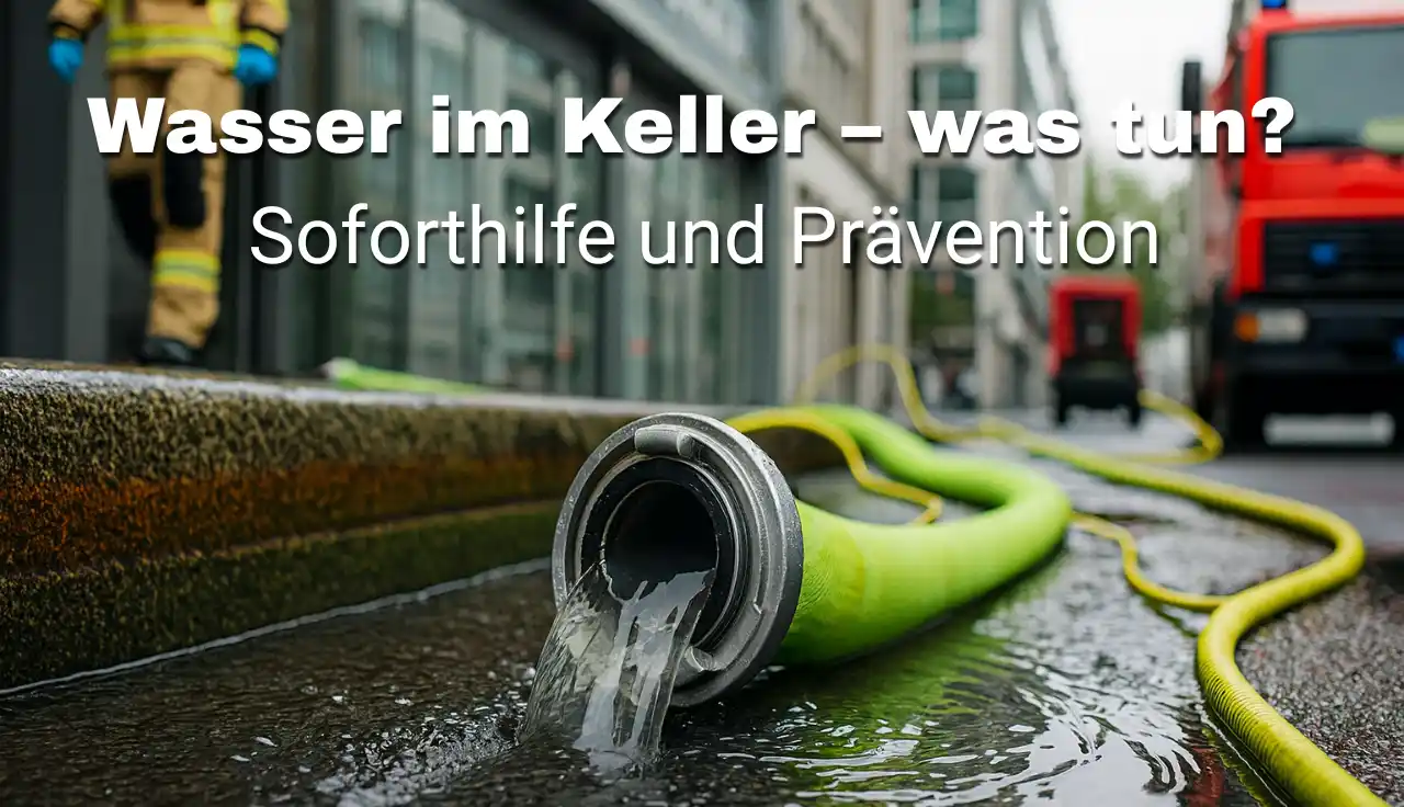 Wasser im Keller Ludwigsburg Feuerwehr beim Abpumpen