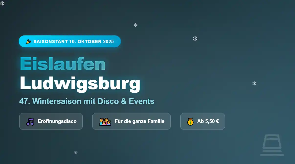Eislaufen Ludwigsburg 2025 Übersicht