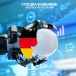 Kyocera Fabrik Waiblingen Roboterarm hält Keramikkugel