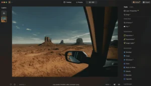 Digitale Nachbearbeitung Bild vom Bildbearbeitungsprogramm