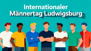 Internationaller Männertag Ludwigsburg Illustration mit verschiedenen Zeichnungen von Männern