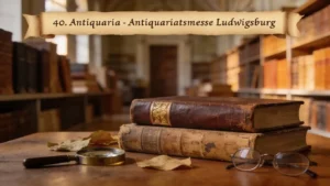 Antiquaria Ludwigsburg antike Bücher auf dem Tisch