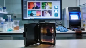 Im Fotolabor, morderner Arbeitsplatz