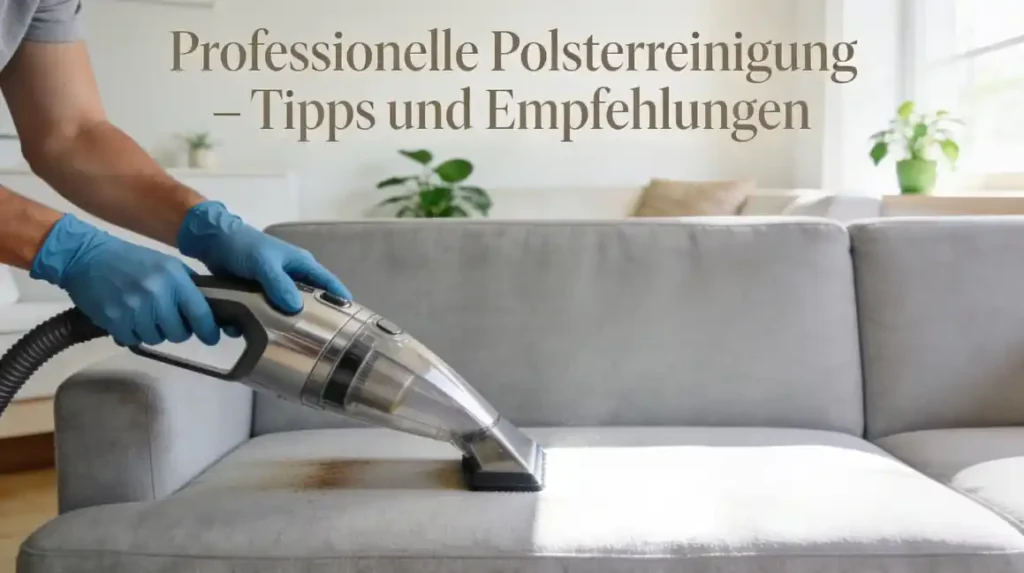 Professionelle Polsterreinigung eines Sofas