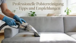 Professionelle Polsterreinigung eines Sofas