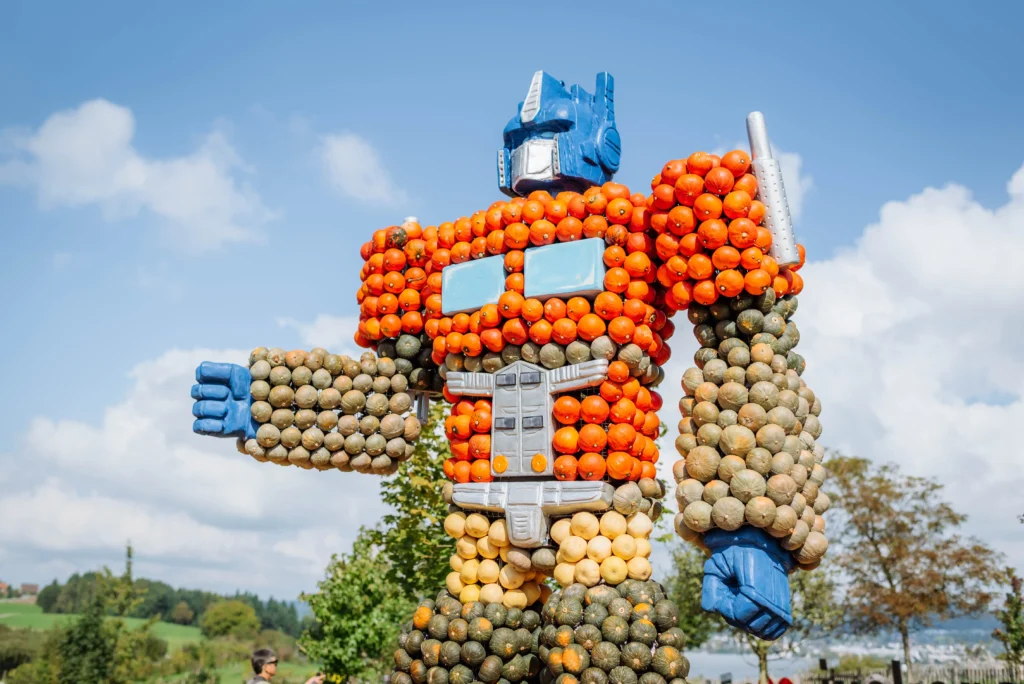 Transformer aus Kürbissen