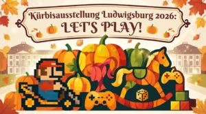 Abstraktes Bild Kürbisausstellung Ludwigsburg 2026 Motto Lets Play