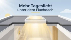 Lichtkuppel auf einem Flachdach für mehr Tageslicht im Haus