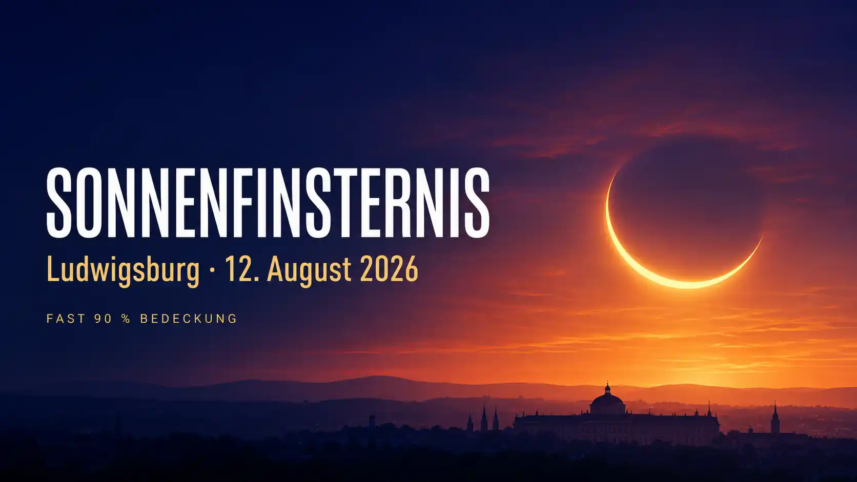 Sonnenfinsternis über Ludwigsburg 2026